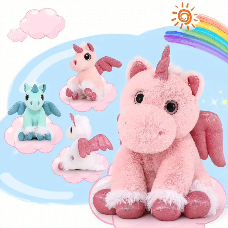 Fuzzy Stuffed Unicorn