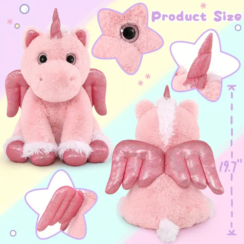 Fuzzy Stuffed Unicorn