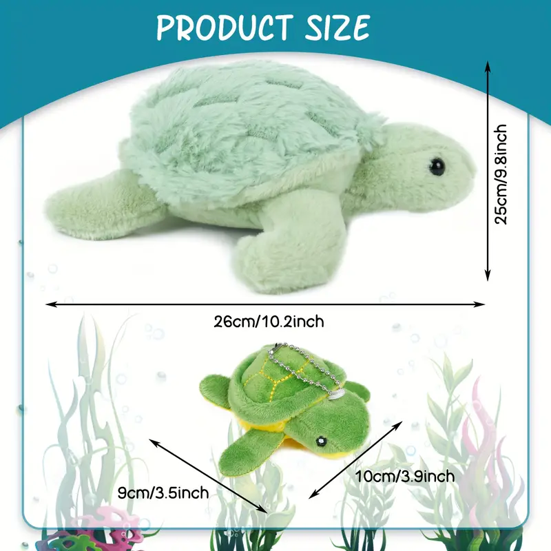 Fuzzy Stuffed Turtle Plush