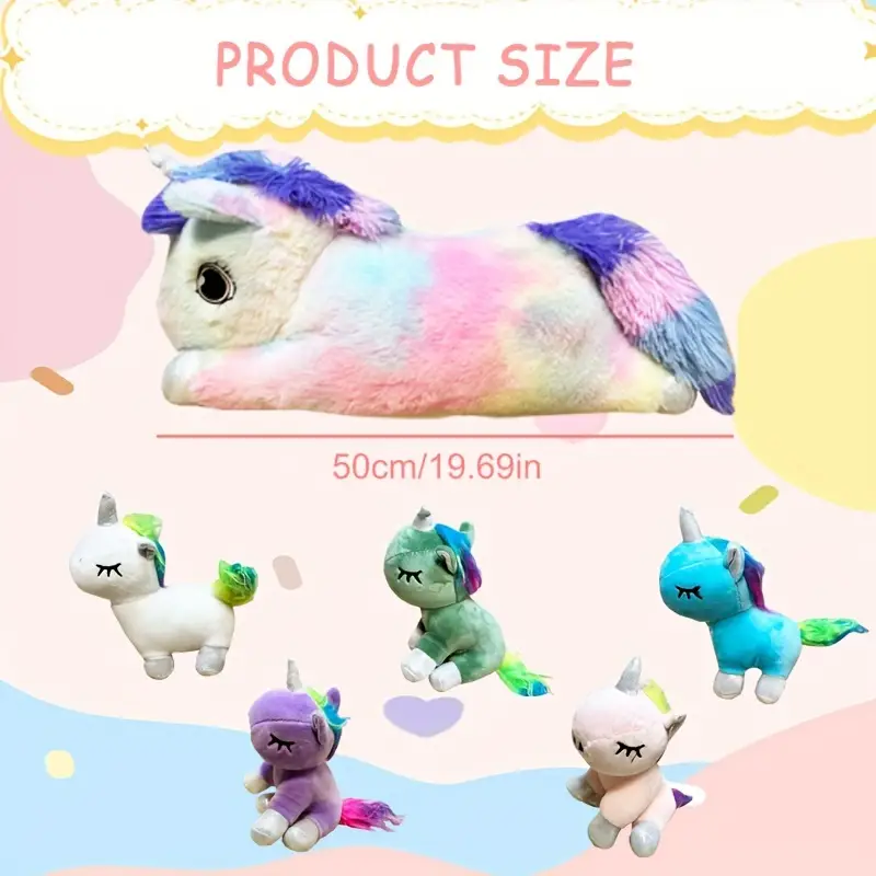 Cute Multicolor Stuffed Unicorn