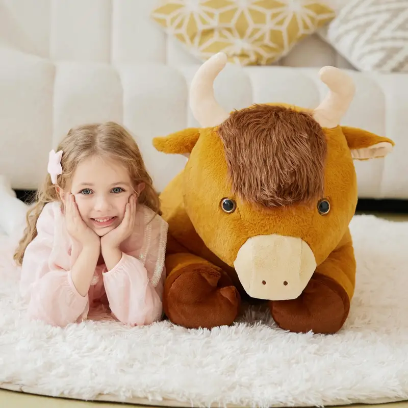 Jumbo Brown Highland Cow Plush