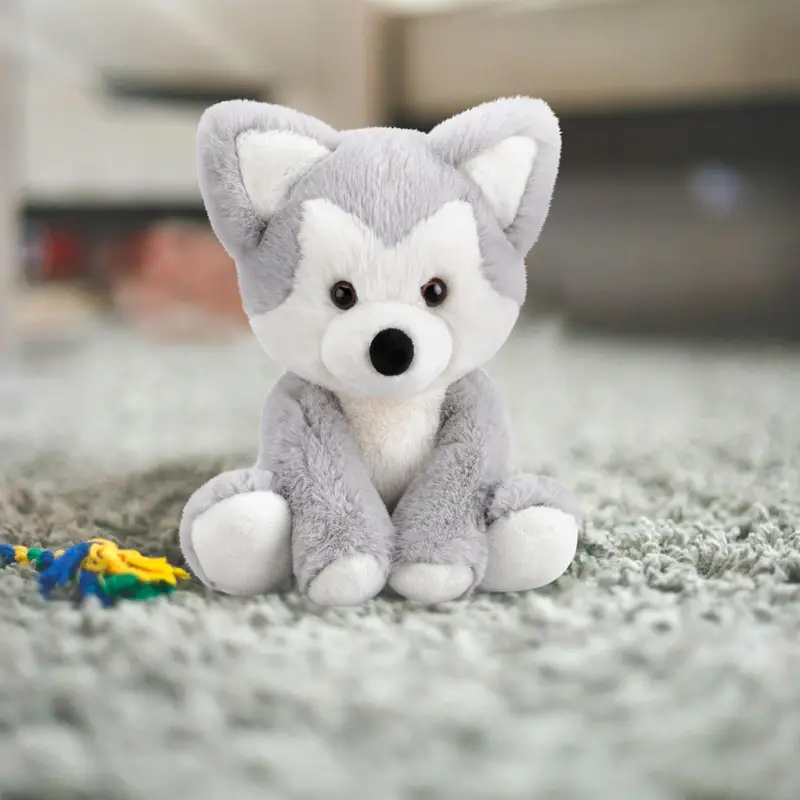 Fluffy Husky Dog Plush