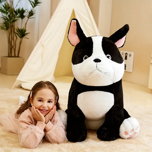 Black & White Bulldog Plush