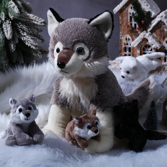 Wolf Mama with Cubs Plush