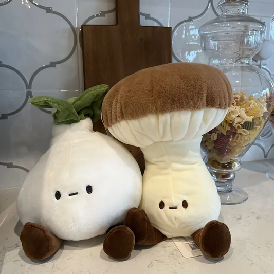 Cute Onion & Mushroom Plush Set