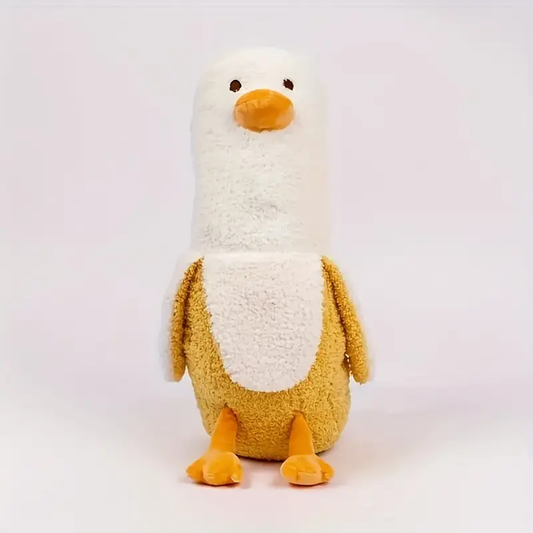 Fuzzy Banana Duck Plushie