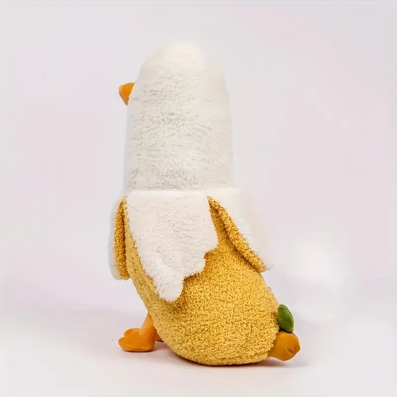Fuzzy Banana Duck Plushie