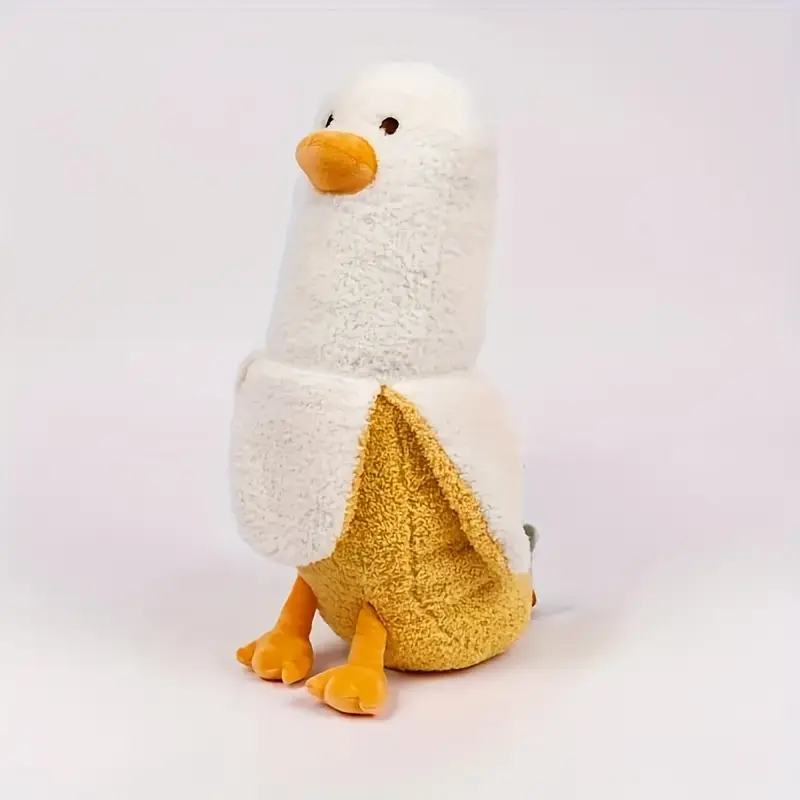 Fuzzy Banana Duck Plushie