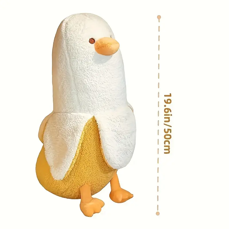 Fuzzy Banana Duck Plushie