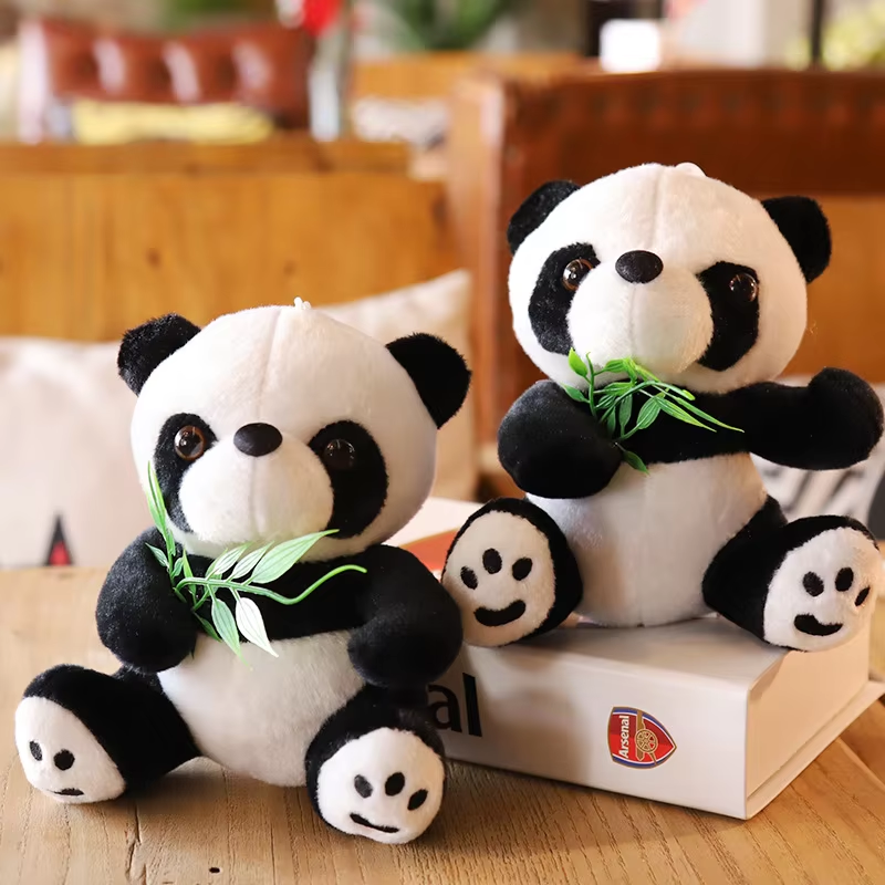Cute Panda & Bamboo Leaf Plushie
