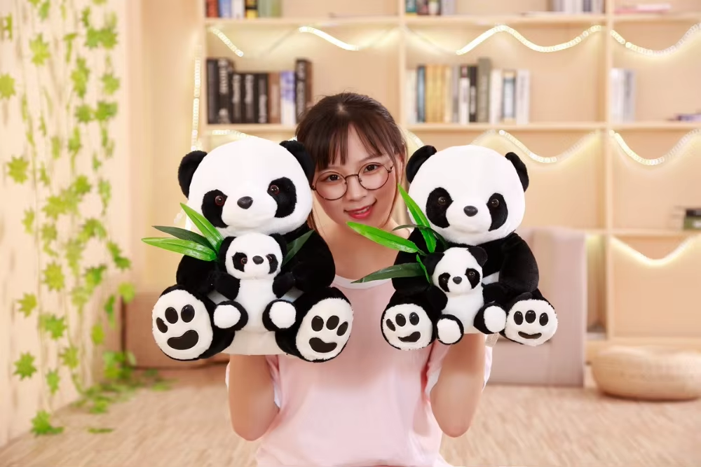 Cute Mother & Son Panda Plushie