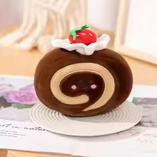 Chocolate Berry Swiss Roll Plush