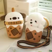 Kawaii Dog Stuffed In Boba Tea Plush