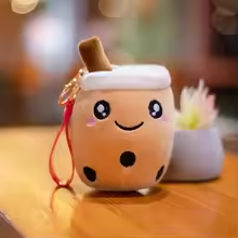 Lucky Coffee Boba Keychain Plush