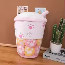 Paw Bubble Tea Stuffed Cup Plush