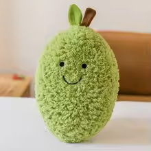 Smiling Fuzzy Avocado Plush