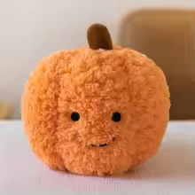 Smiling Fuzzy Peach Plush
