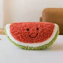 Smiling Fuzzy Watermelon Plush
