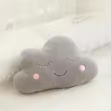 Grey Sleepy Cloud Pillow Plush