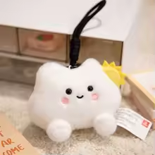 Happy Cloud Keychain Plush