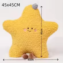 Happy Fuzzy Star Pillow