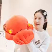 Cozy Orange Octopus Plush