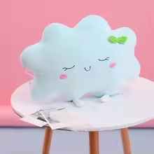 Blue Happy Cloud Pillow