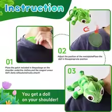 Magnetic Green Chameleon Plush