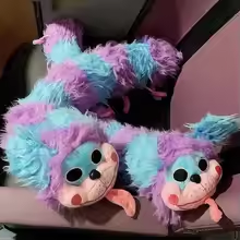 Long Fluffy Colorful Caterpillar Plush