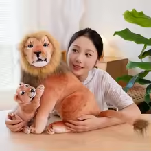 Life Like Father and Son Lion Plush