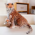 Life Like Mother And Son Leopard Plush