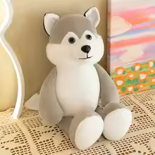 Snuggly Grey Fox Plush