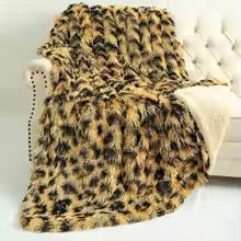 Fluffy Cheetah Throw Blanket
