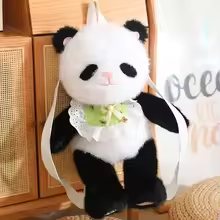 Cute Fluffy Panda Plush Bag