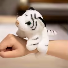 Kawaii White Tiger Wristband Plush