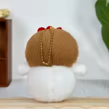 Coconut Head Chicken Keychain