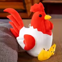 Soft Red Chicken Plush