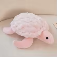 Fluffy Pink Turtle Plush
