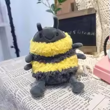 Happy Fluffy Bee Plush