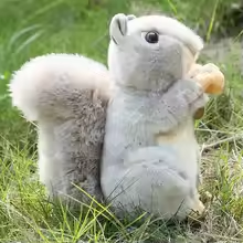 Fluffy Squirrel Eating Nuts Plush