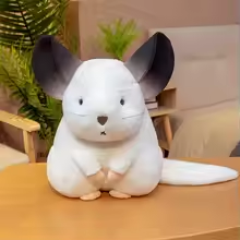 White Fluffy Chinchilla Plush
