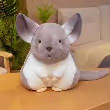 Grey Fluffy Chinchilla Plush