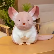 Fluffy Pink Chinchilla Plush