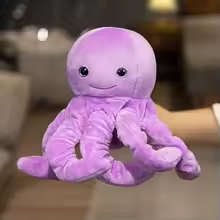 Cute Purple Octopus Puppet Plush