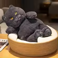 Fat Angry Black Cat Plush