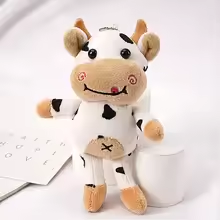 Small Cow Keychain Plush