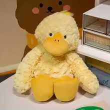 Cute Fluffy Yellow Duck Plush