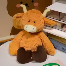 Cute Fluffy Highland Cow Plush