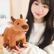 Smiling Brown Cow Plush