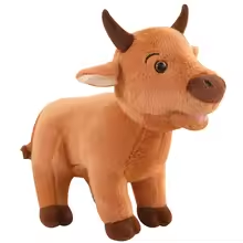 Smiling Brown Cow Plush
